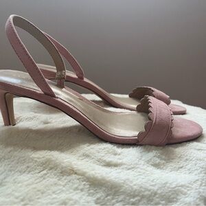 Ann Taylor Pink Suede Kitten Heels NWOT